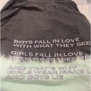 Boys Lie Gradient Black to Mint Green Graphic Hoodie